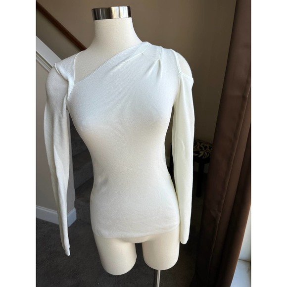 I.N.C. International Concepts white rib knit sweater, size XS - Picture 1 of 9